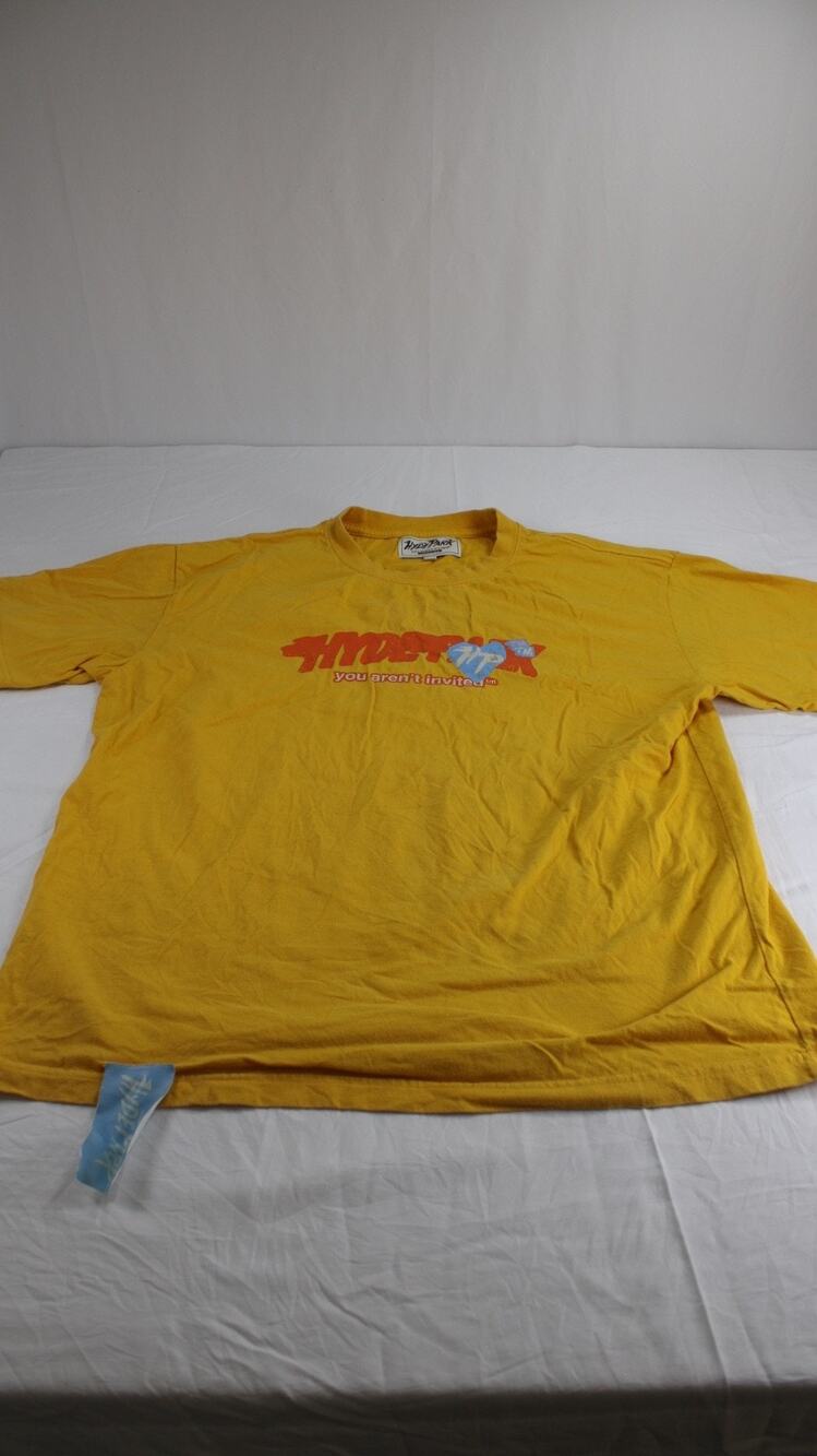 Hyde Park Mens M You Arent Invited T Shirt Cotton Yellow Graphic Streetwear Cut